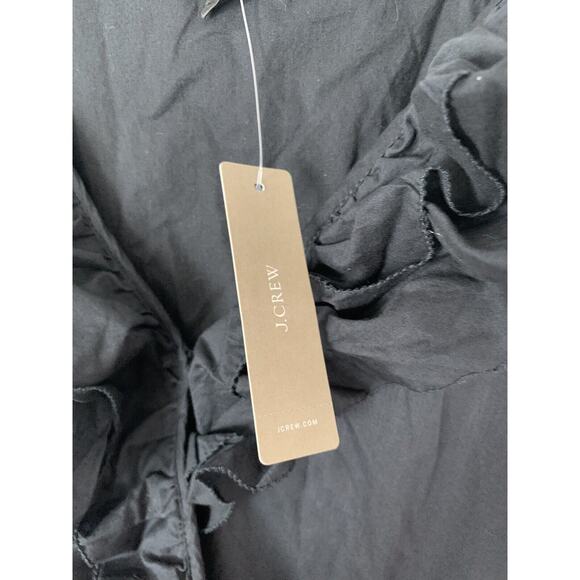 J. Crew Womens Dress 12 Maxi Tiered Ruffles Vneck Black Sleeveless New - Picture 5 of 11